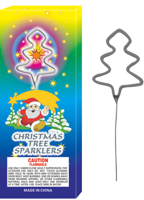 Kerstboomvormige metalen sparklers, Liuyang Great Fun neon sparklers vuurwerk