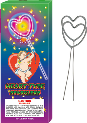 Giá tốt. Custom hình trái tim tay cầm pháo hoa Sparkler Sắt hình sợi Sparklers trực tuyến