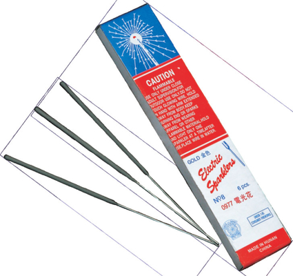 Harga yang bagus 10 Inch Golden Metal Wire Sparklers Handheld Kembang Api Untuk Ulang Tahun Pernikahan on line